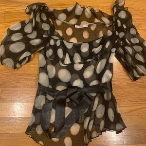 Red Valentino polka dot shirt silk